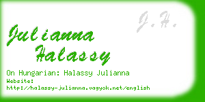 julianna halassy business card